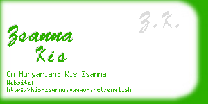 zsanna kis business card
